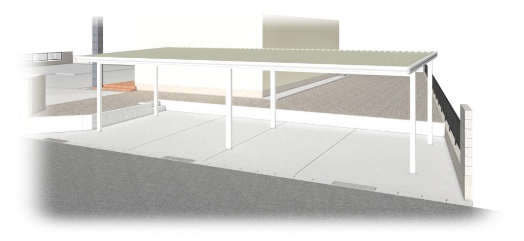 施工実例 福島市/Ｕ様邸　カーポート駐車場拡張工事｜内池工業