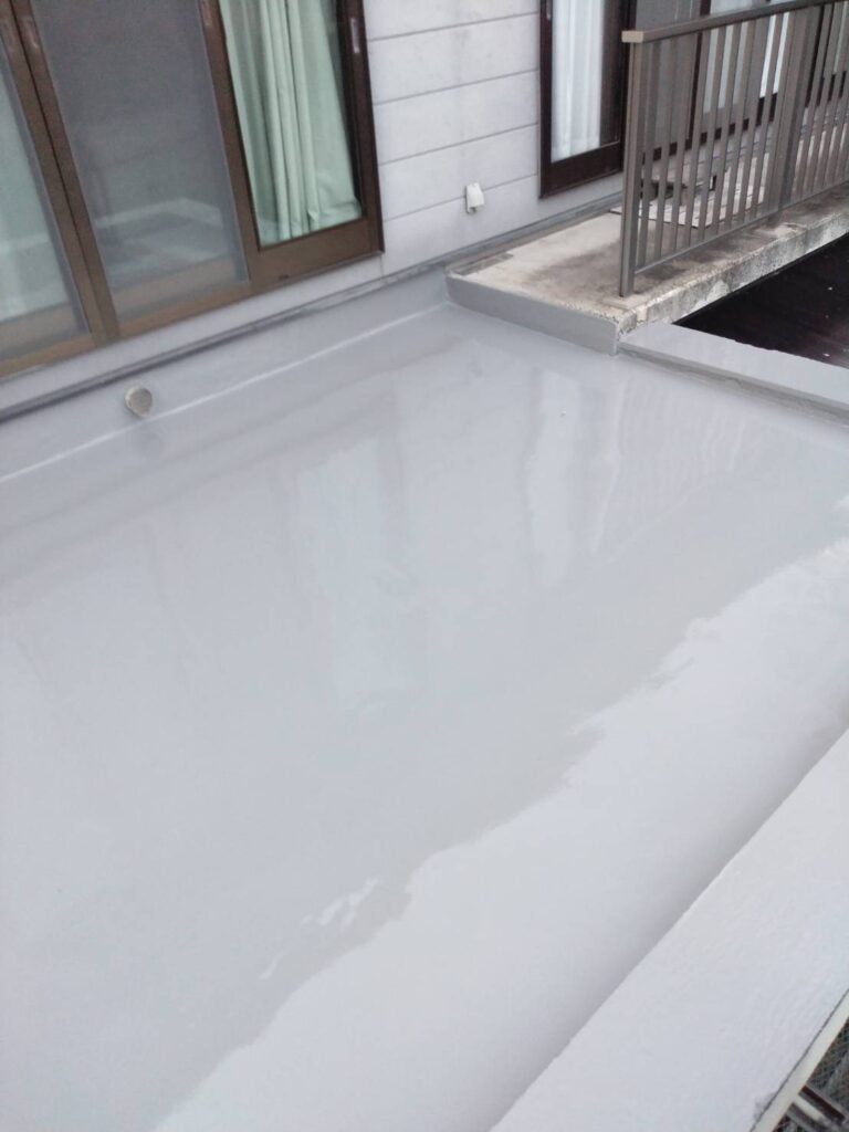 施工実例 福島市/Ｔ様邸　ベランダの防水塗装工事①｜内池工業