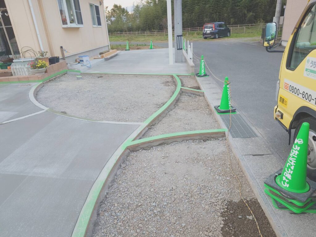 施工実例 南相馬市/Ｋ様邸　駐車場・カーポート工事｜内池工業