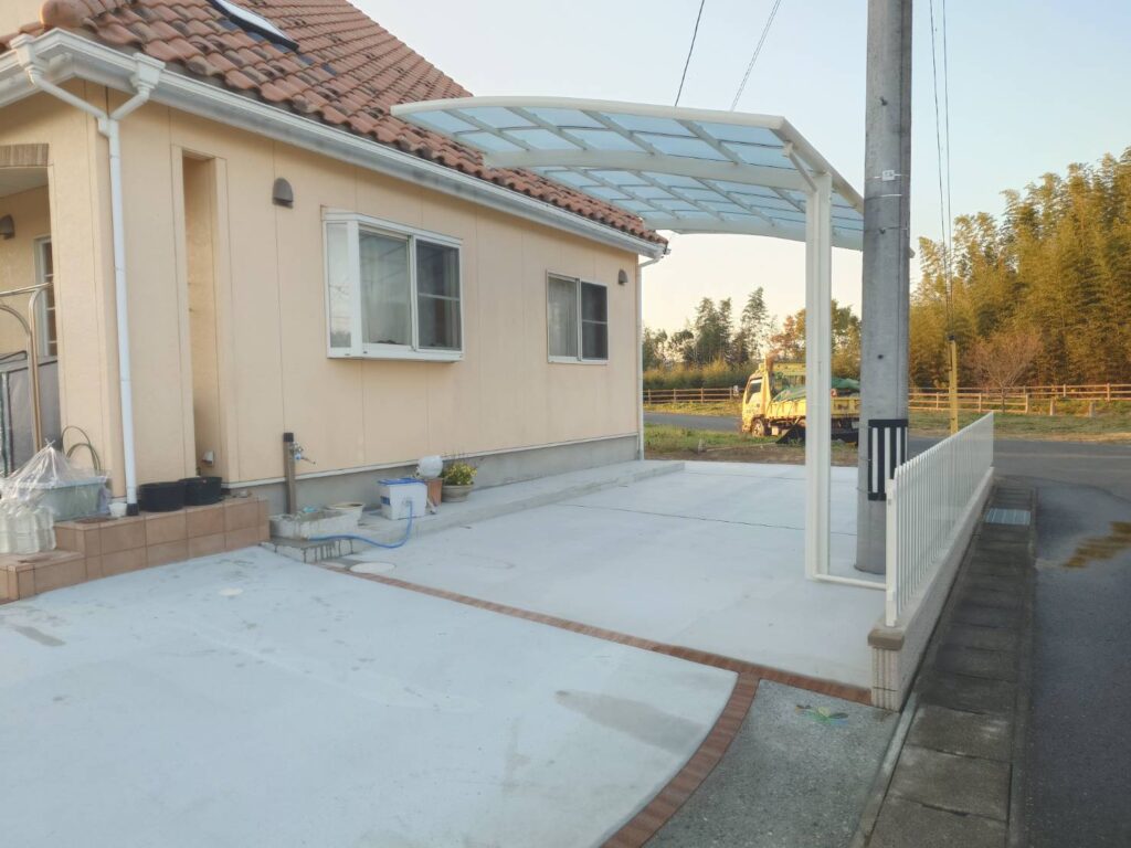 施工実例 南相馬市/Ｋ様邸　駐車場・カーポート工事｜内池工業