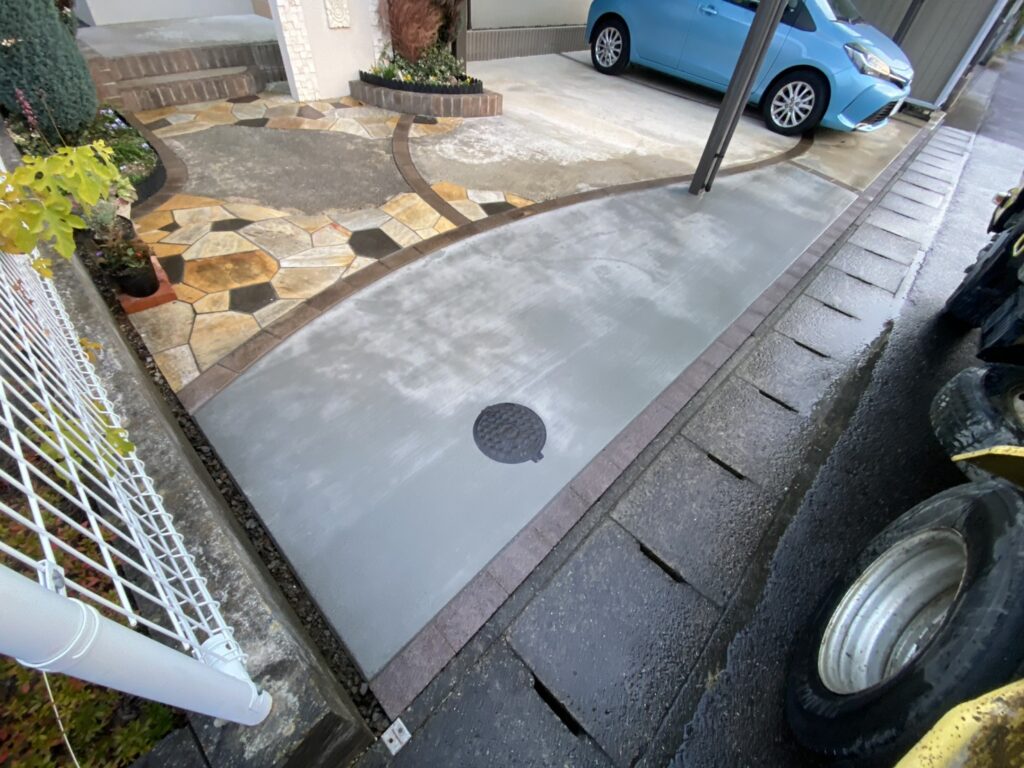 施工実例 伊達市/Ｍ様邸　駐車場コンクリートやり替え工事｜内池工業
