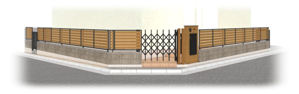 施工実例 福島市/Ｉ様邸　門柱・フェンス・アプローチ工事｜内池工業