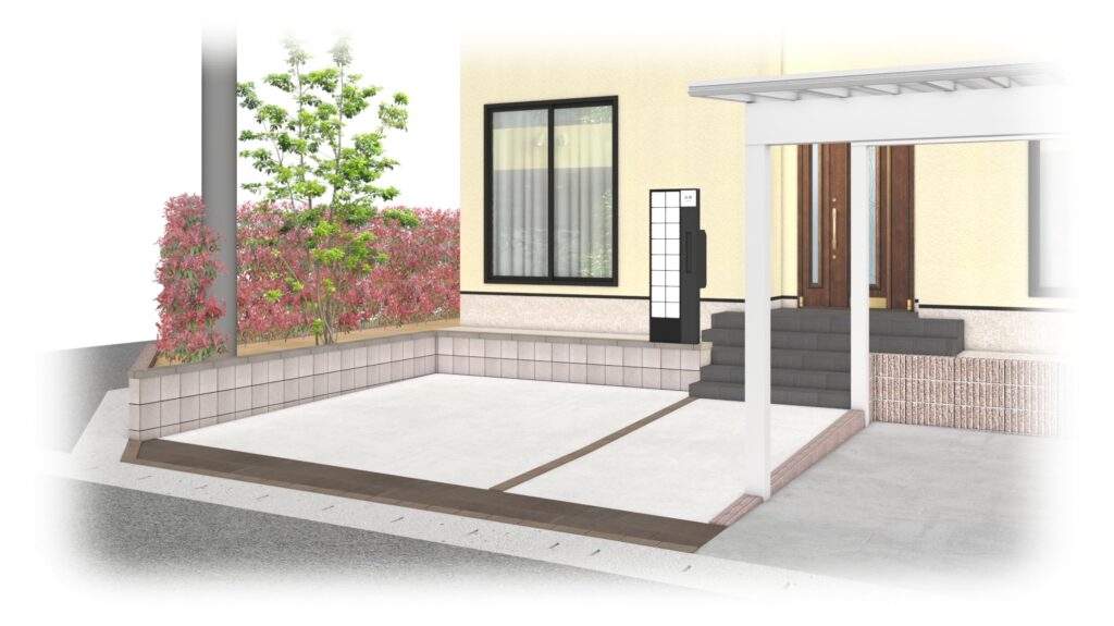 イメージパース 施工実例 福島市/T様邸 駐車場拡張工事|内池工業