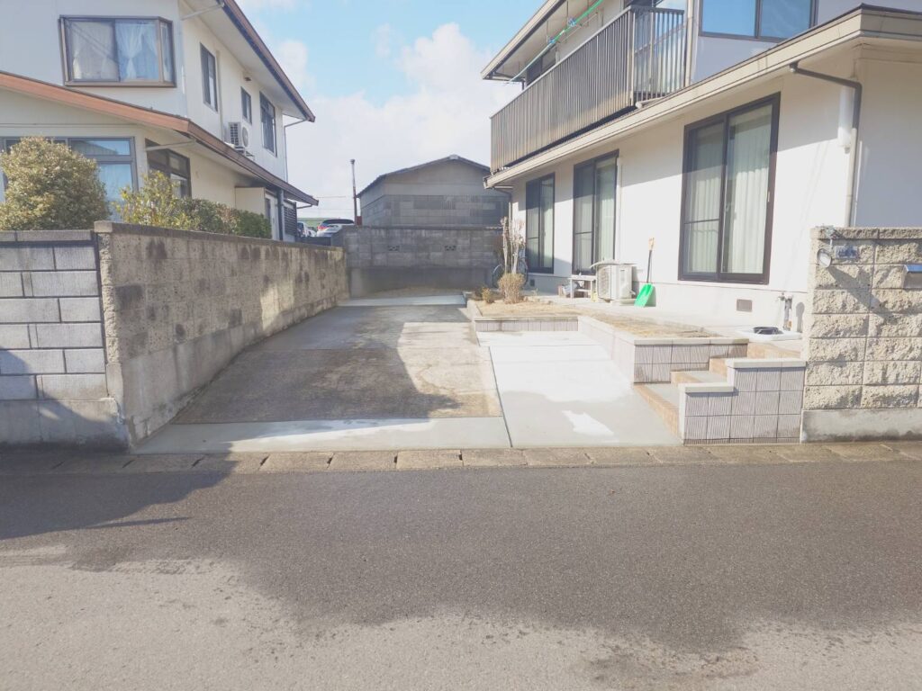 施工実例 福島市/Ｓ様邸　駐車場拡張工事｜内池工業