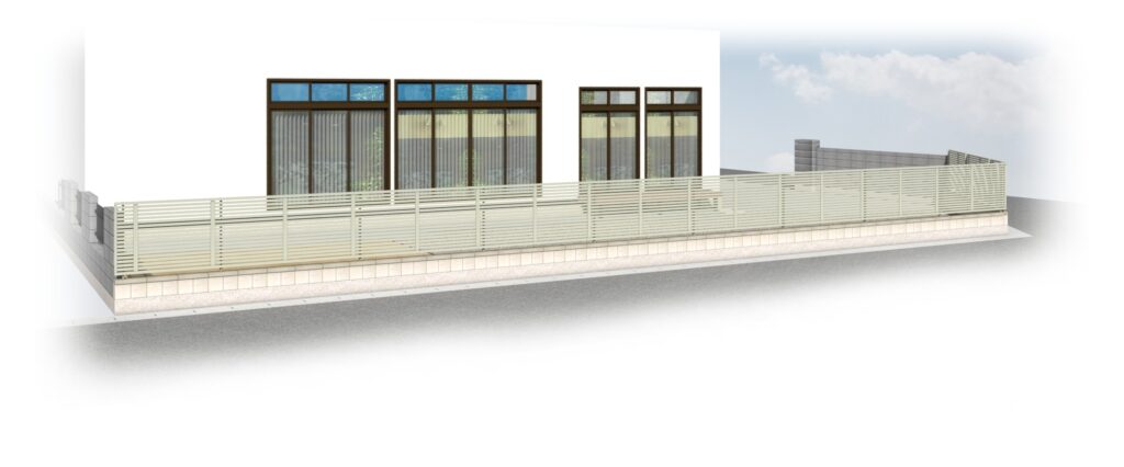 イメージパース 施工実例 福島市/K様邸① 境界フェンス工事|内池工業