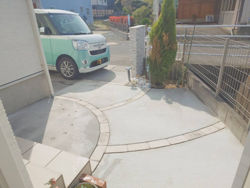 アプローチ土間もやり替えました 施工実例 福島市/K様邸④ 門柱・アプローチやりかえ工事|内池工業